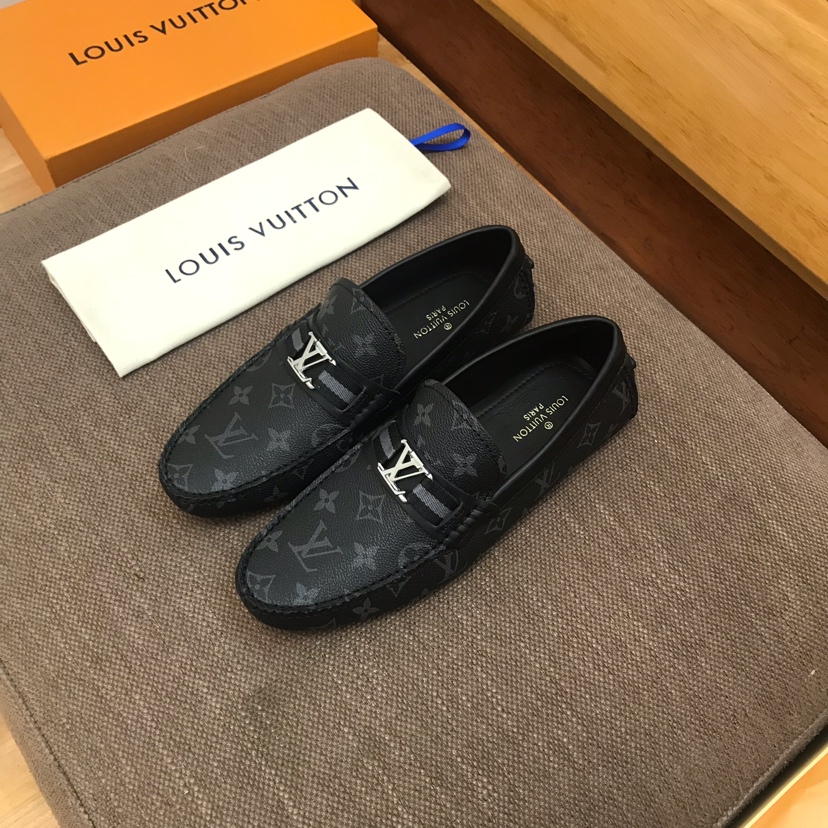 lv 【顶级原单】Louis Vuitton男士老花纹豆豆鞋