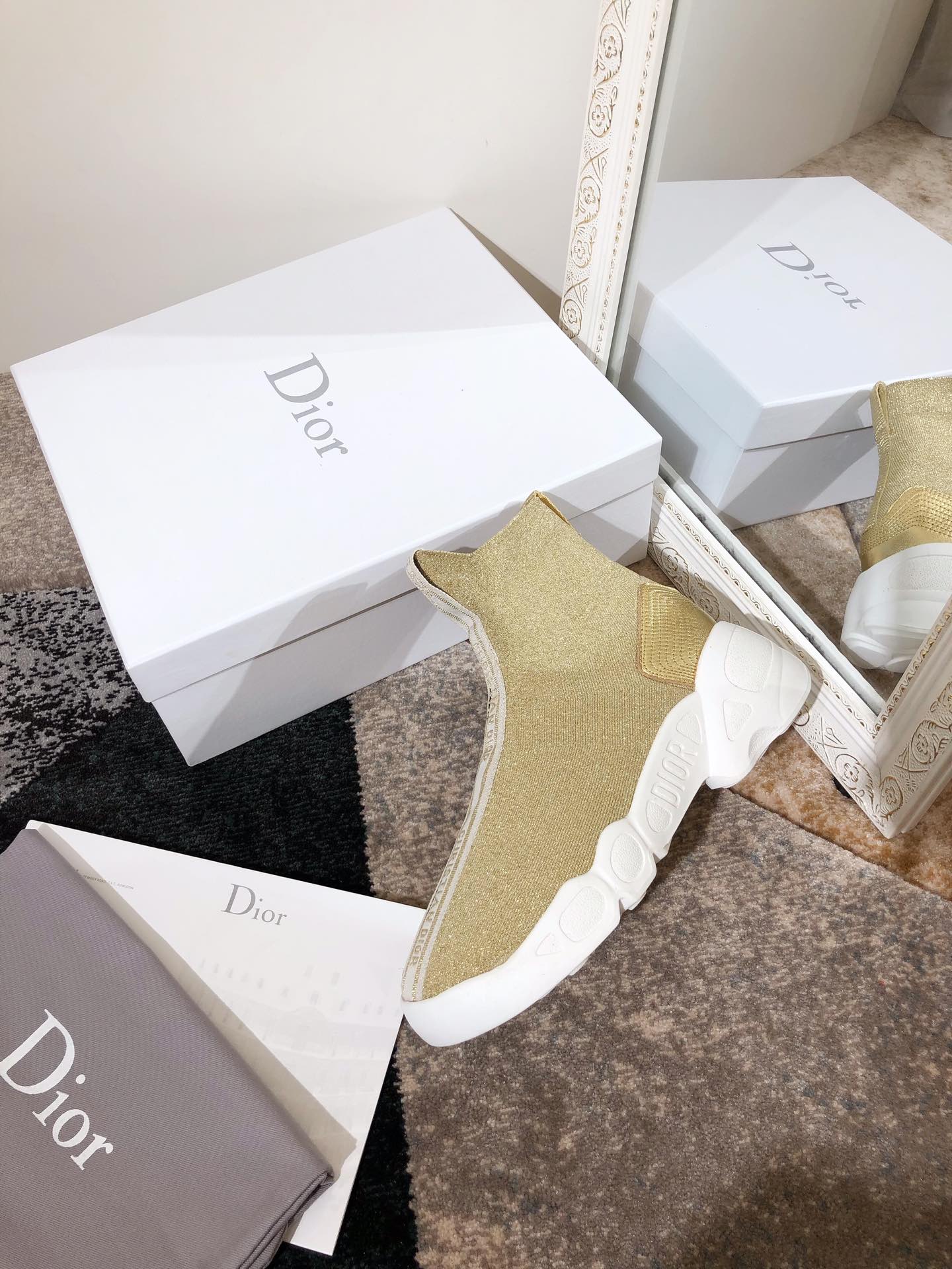 lv--DIOR / 迪奥Fusion穿孔科技针织高筒运动鞋