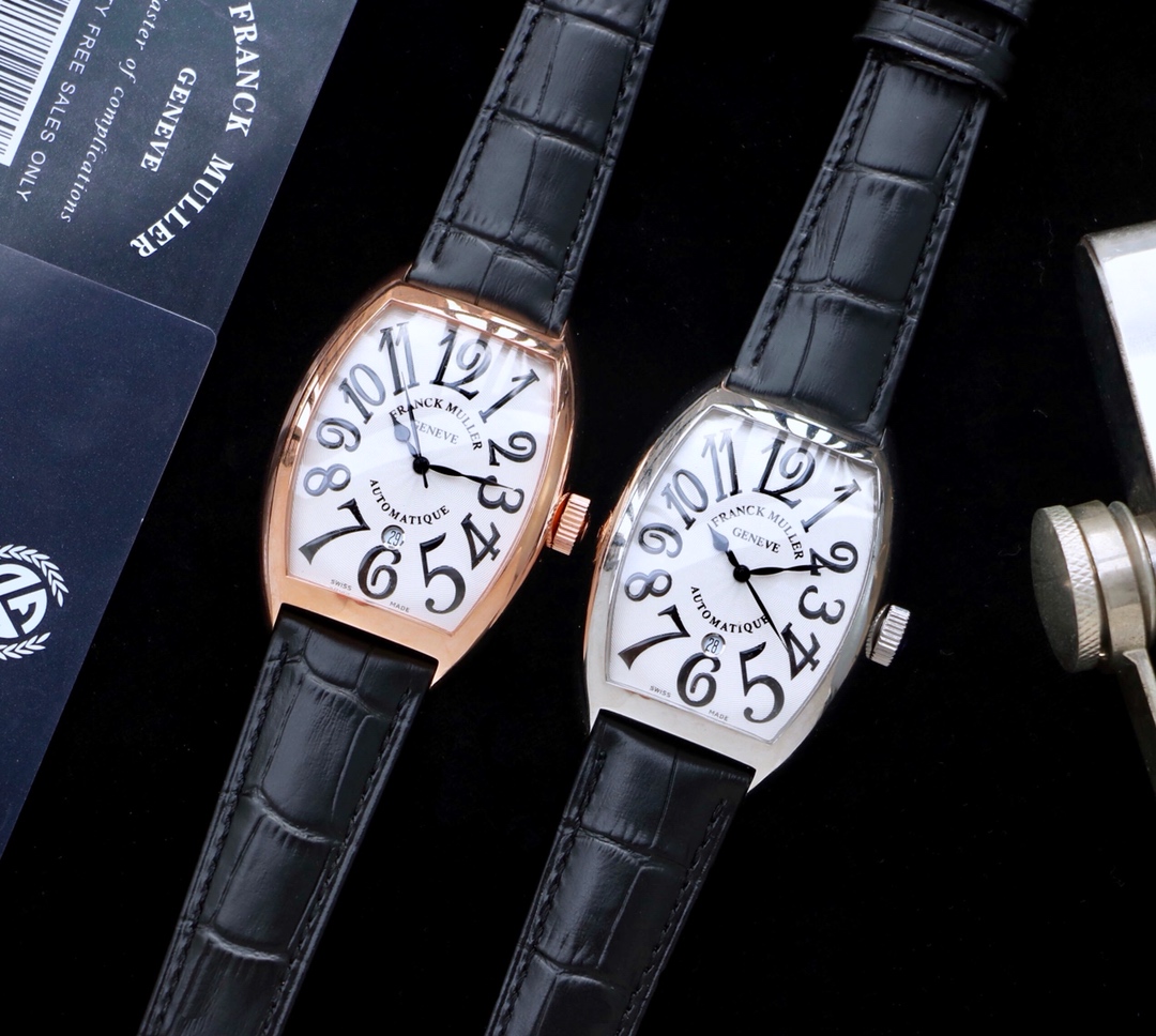 ?法兰克穆勒-Franck Muller?48*13mm?搭载全自动机械?独特复古的酒桶壳身设计?就像美式嘻皮士的皮衣?敢梦想 享自由?真牛皮表带或精钢表带可选‼️请认准YQ出品