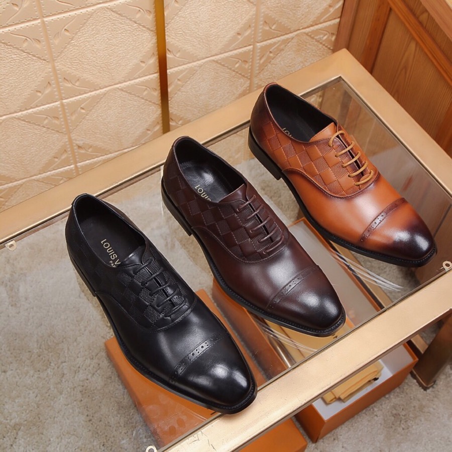 lv工厂支持年后退换【LV】（全高端羊内里）LV最新真皮商务西装鞋