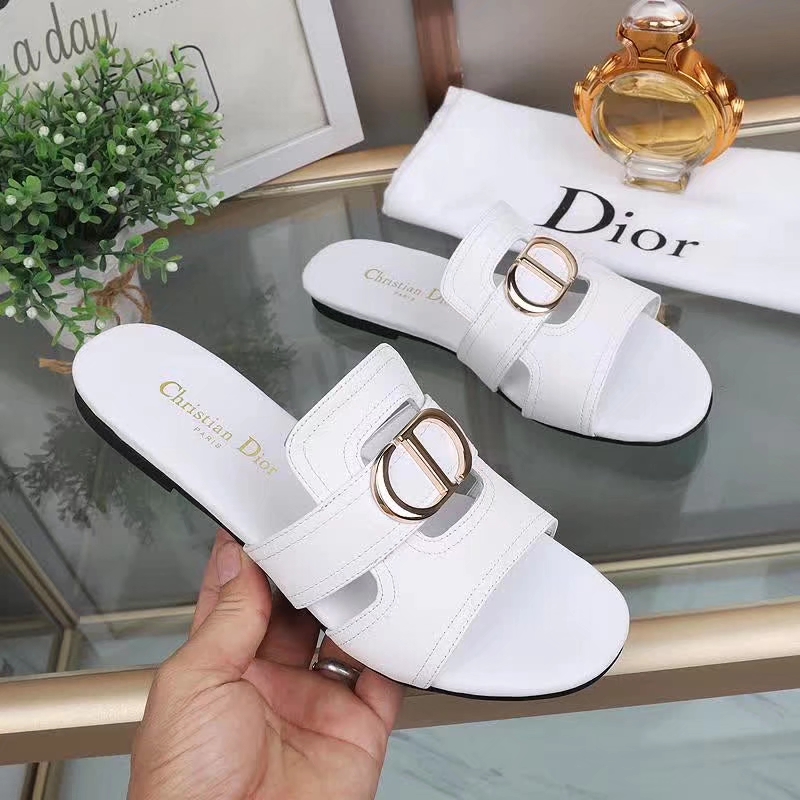 lv  Dior迪奥女士金属平底拖鞋