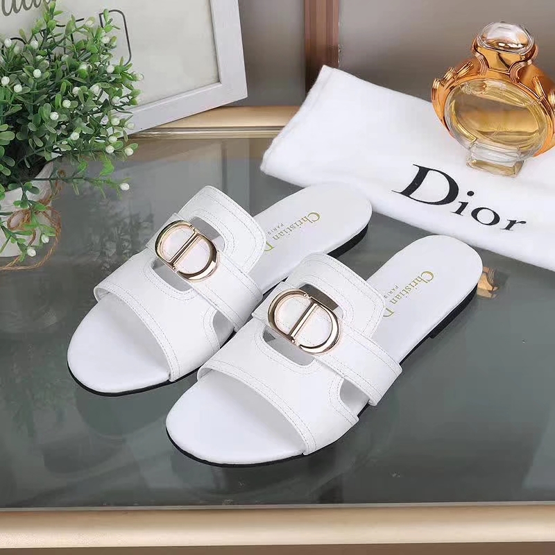 lv  Dior迪奥女士金属平底拖鞋