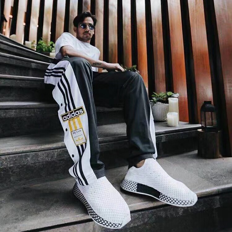 上新55 . adidas阿迪三叶草三道杠排扣休闲裤跳舞裤 . 经典三