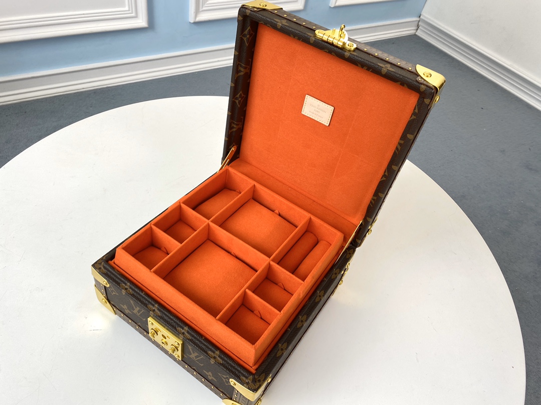 lv120 顶级原单 M44185橙色首饰盒 珠宝盒重磅推出 总觉得自己找不到适合的首饰盒