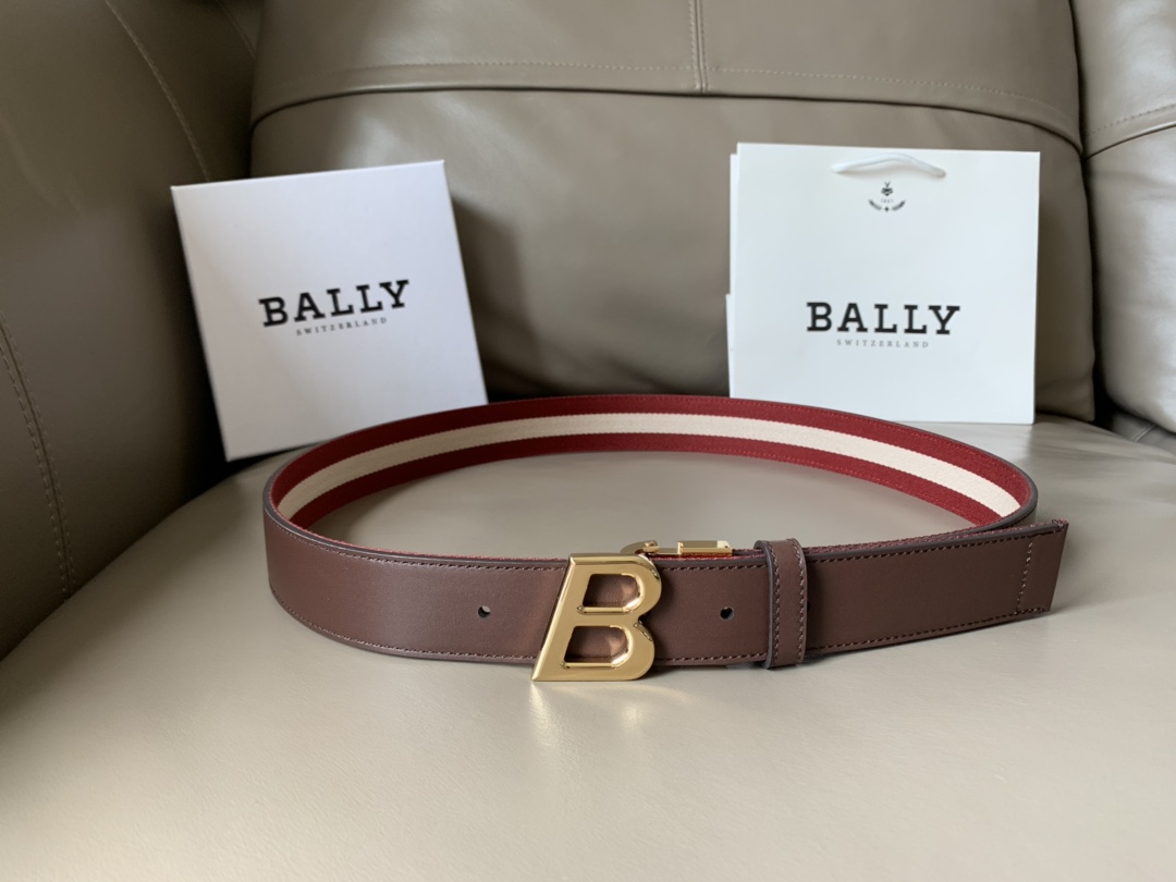 皮带 板扣 bally (巴利)专柜同款 男士休闲布配皮双用腰带 tamal 融入