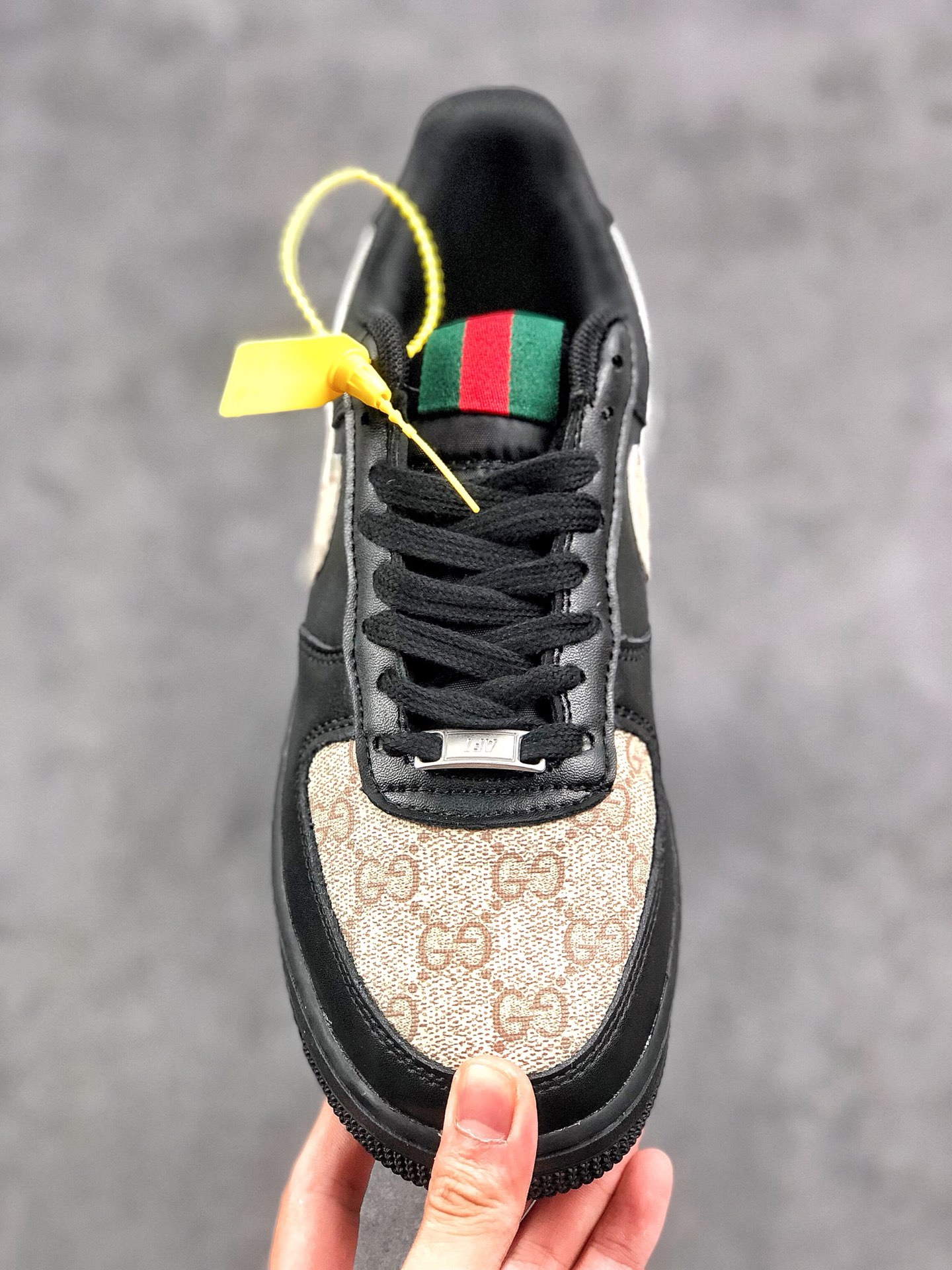 放店私 ins爆火客制gucci 主题款式,耐克nike air force 1 古驰联名