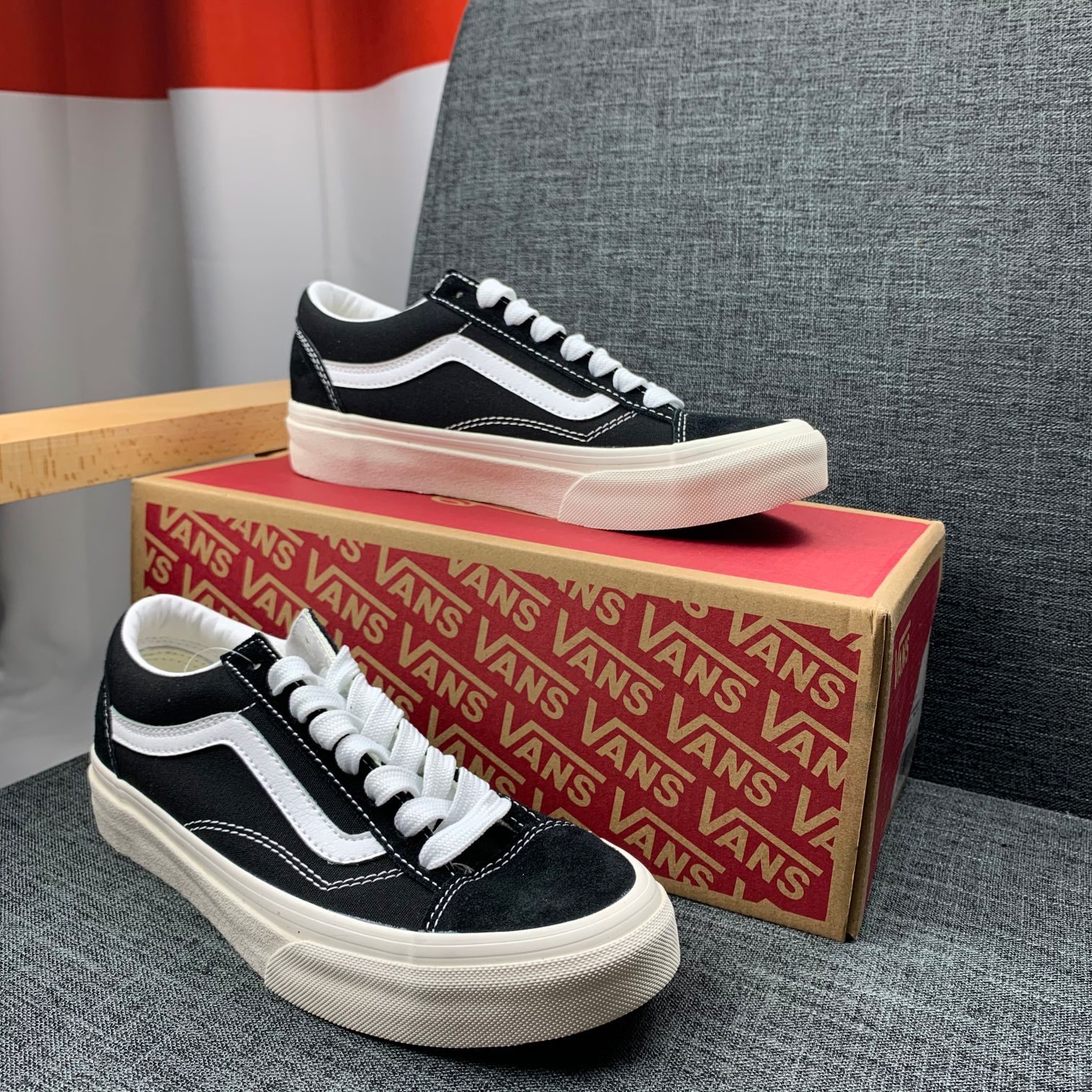 纯原公司级 万斯/vans style 36 marshmal帆布翻毛硫化滑板鞋