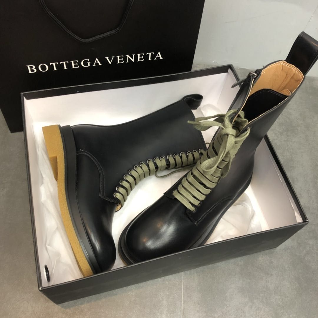 lv  Bottega Venet*BV2020秋冬系带马丁靴 网红同款