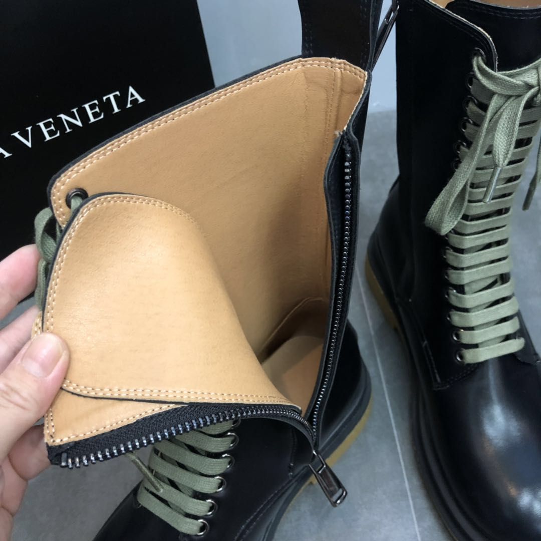 lv  Bottega Venet*BV2020秋冬系带马丁靴 网红同款