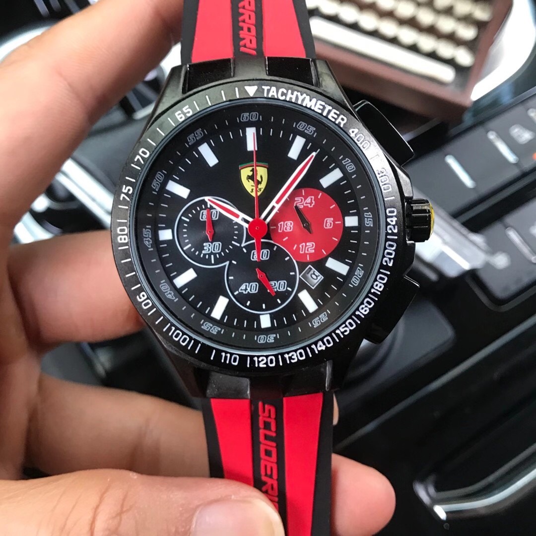 法拉利纪念F1舒马克赛车️计时石英腕表