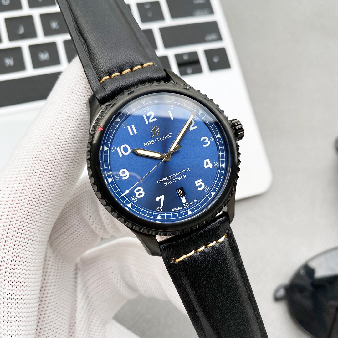 实物拍摄2020年最新畅销款 百年灵 BREITLING飞行员8系列 商务休闲型百搭款腕表