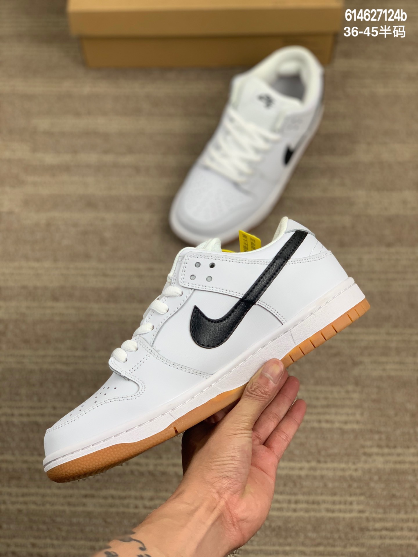 nike dunk sb low pro orange label sc黑白生胶 扣篮系列低帮经典