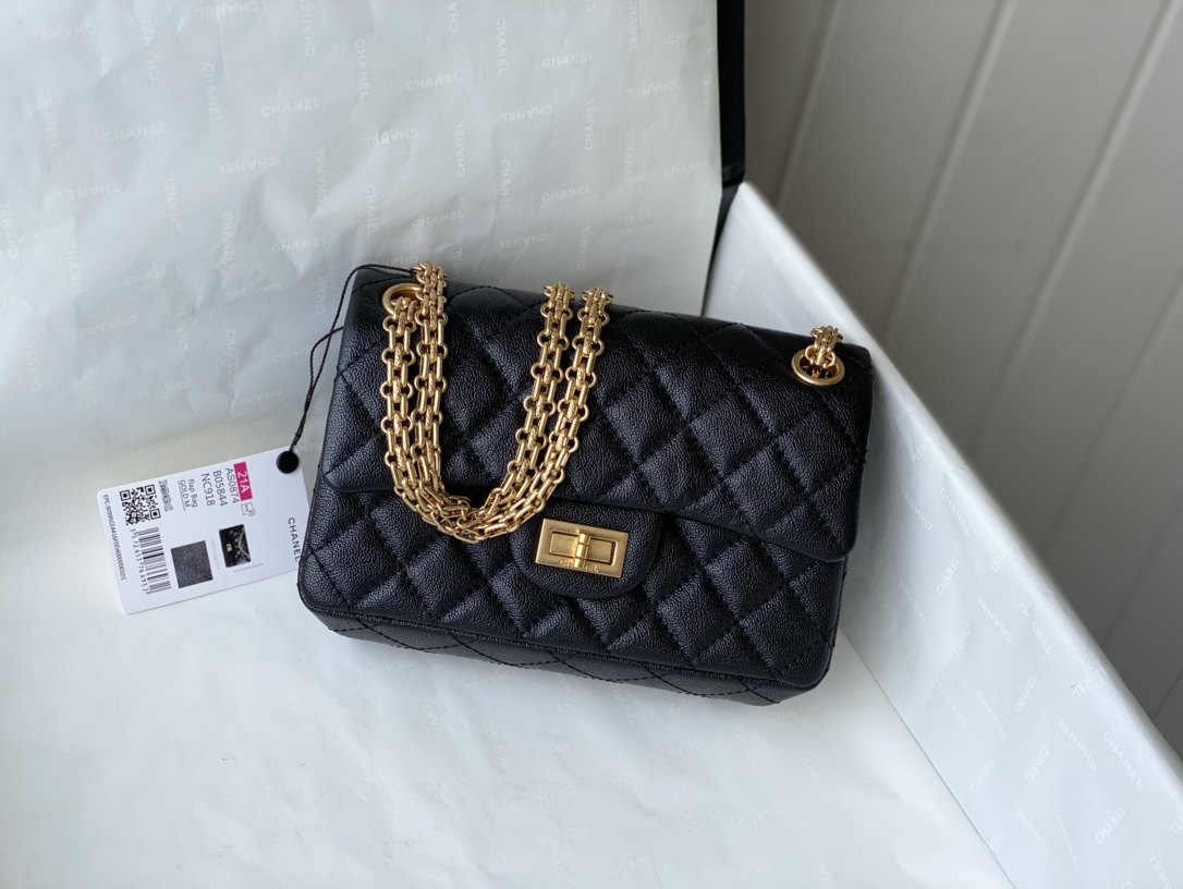 CHANEL 0874 复刻方扣黑色划银链单肩斜挎单盖翻盖包 （chanel1957）