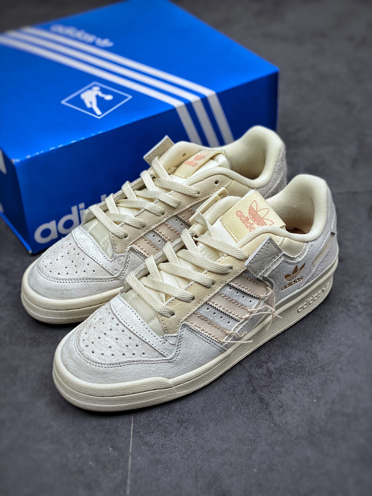 Adidas Forum 84 Low beige powder thread head low to help all-match trend casual sports shoes GW0299