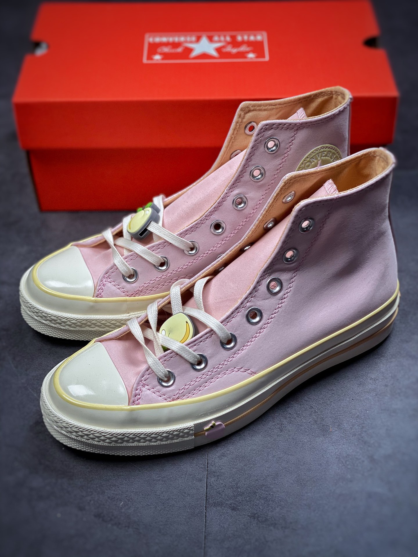 160  Converse Chuck 70 Hi 全新水果拼盘水蜜桃粉皮革高帮休闲板鞋 A02295C