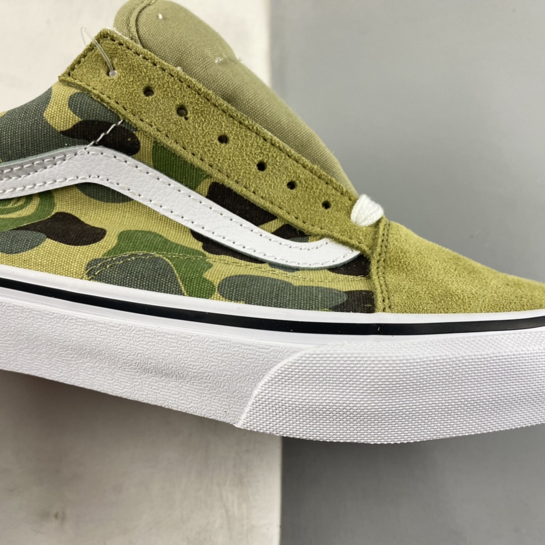 Bape x Vans Old Skool ape head joint camouflage low-top canvas shoes VN0A54F37BE