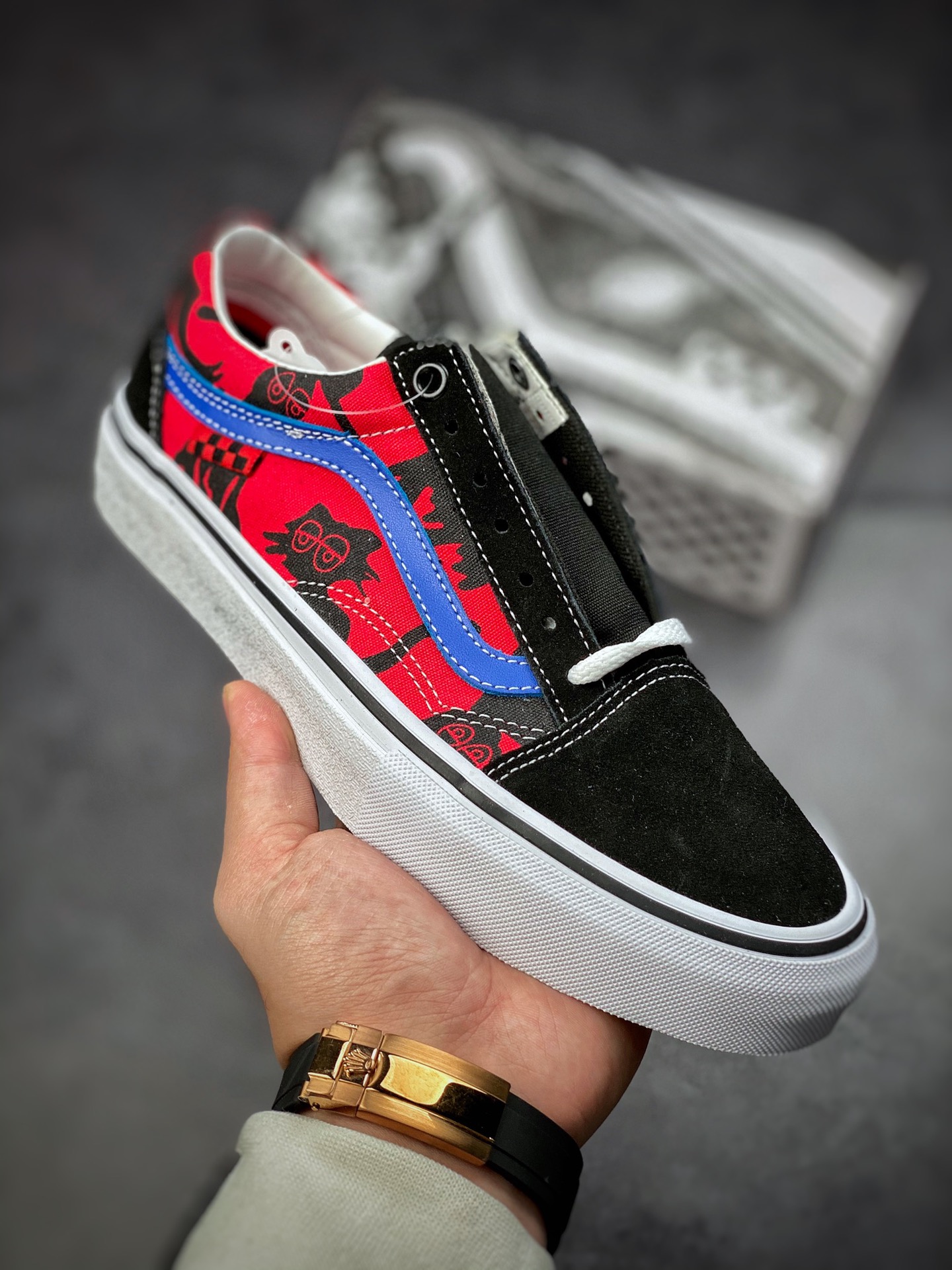 VANS OLD SKOOL PRO Krooked joint cooperation graffiti low-top casual sneakers