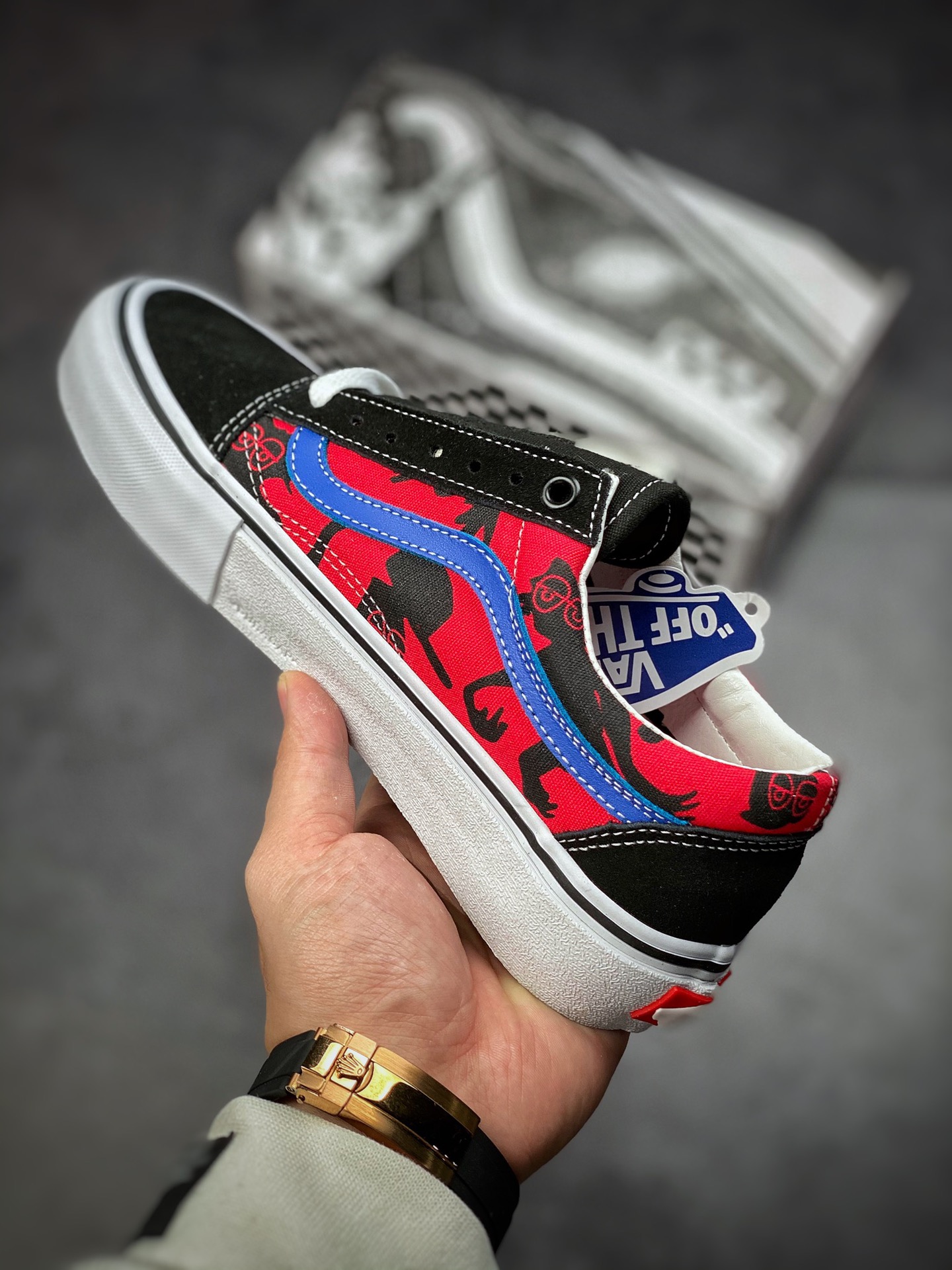 VANS OLD SKOOL PRO Krooked joint cooperation graffiti low-top casual sneakers