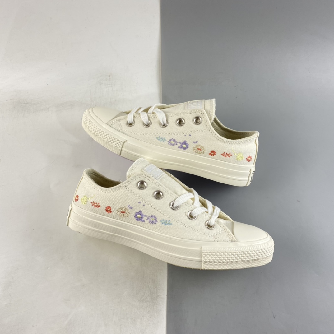 Converse All Star ox Embroidered Flower A01595C Spring Flowers