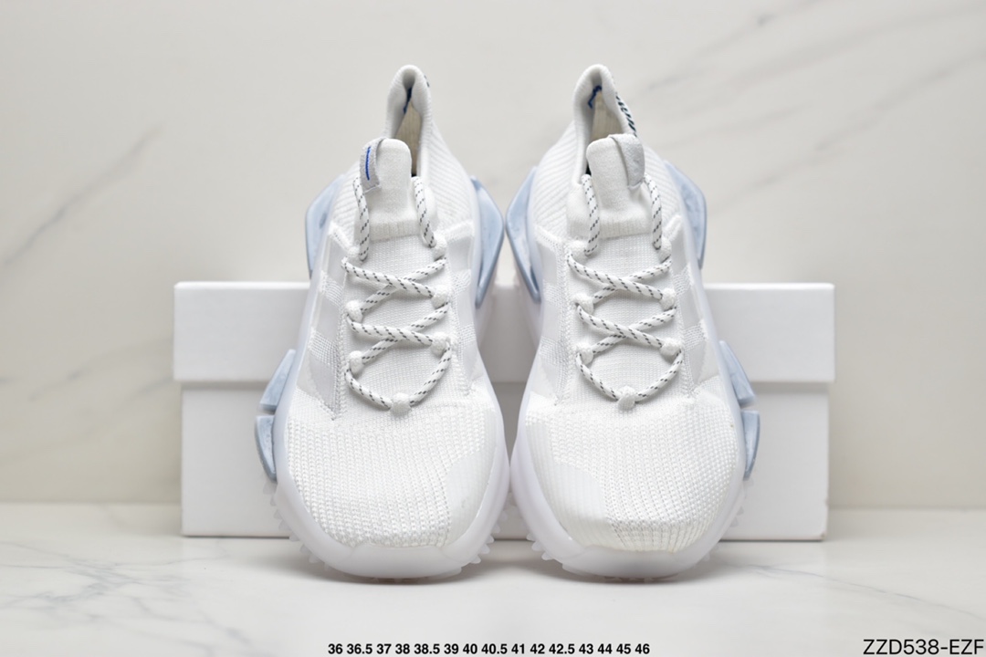 Adi NMD_S1 Edition ”Cloud White” S1 series sock-type sports and leisure running shoes GZ7902