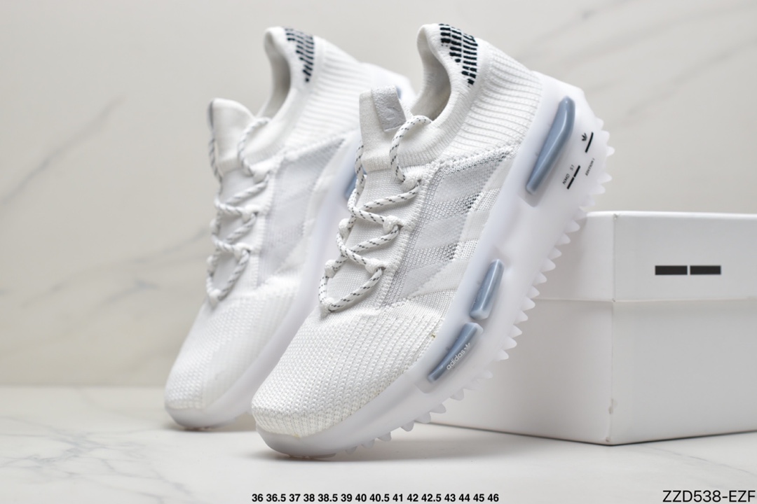 Adi NMD_S1 Edition ”Cloud White” S1 series sock-type sports and leisure running shoes GZ7902