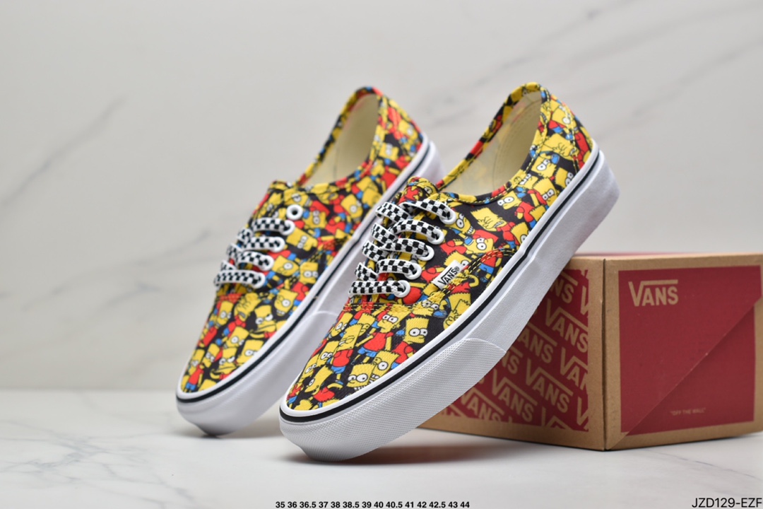 True standard The Simpsons Vans joint Authentic Simpsons low-top casual canvas shoes