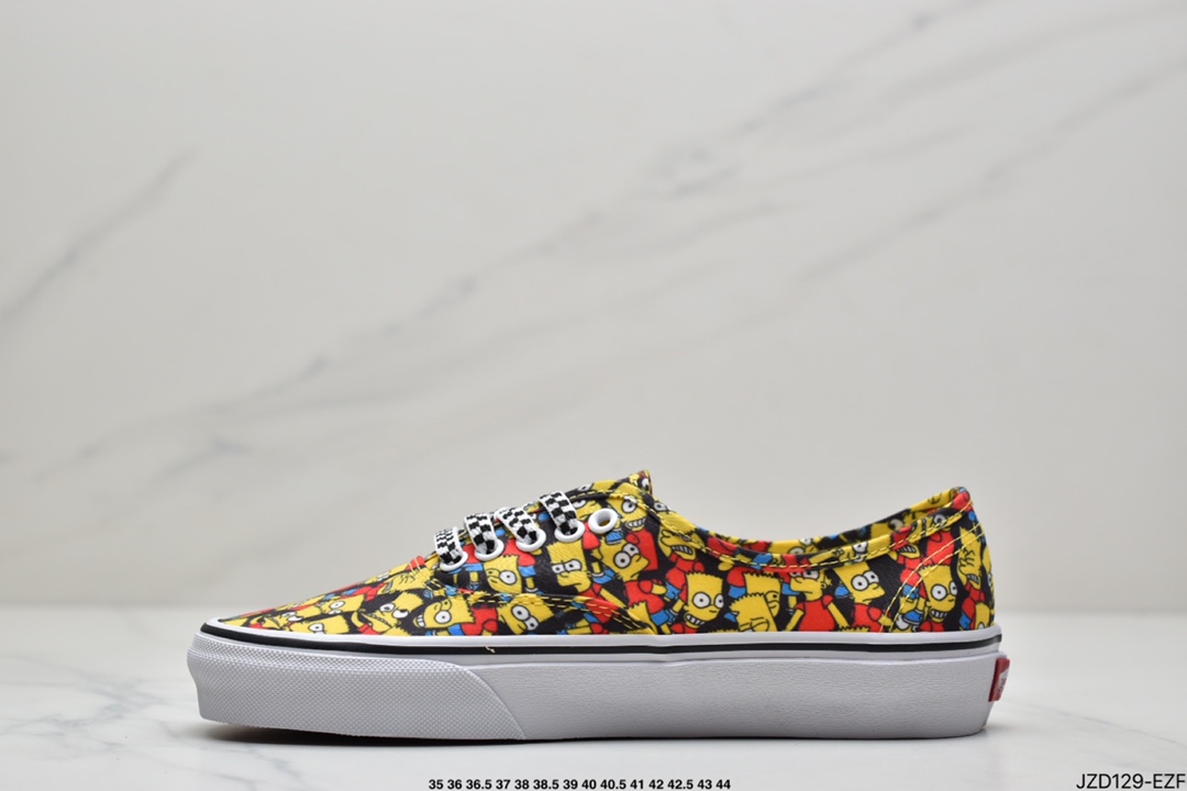 True standard The Simpsons Vans joint Authentic Simpsons low-top casual canvas shoes