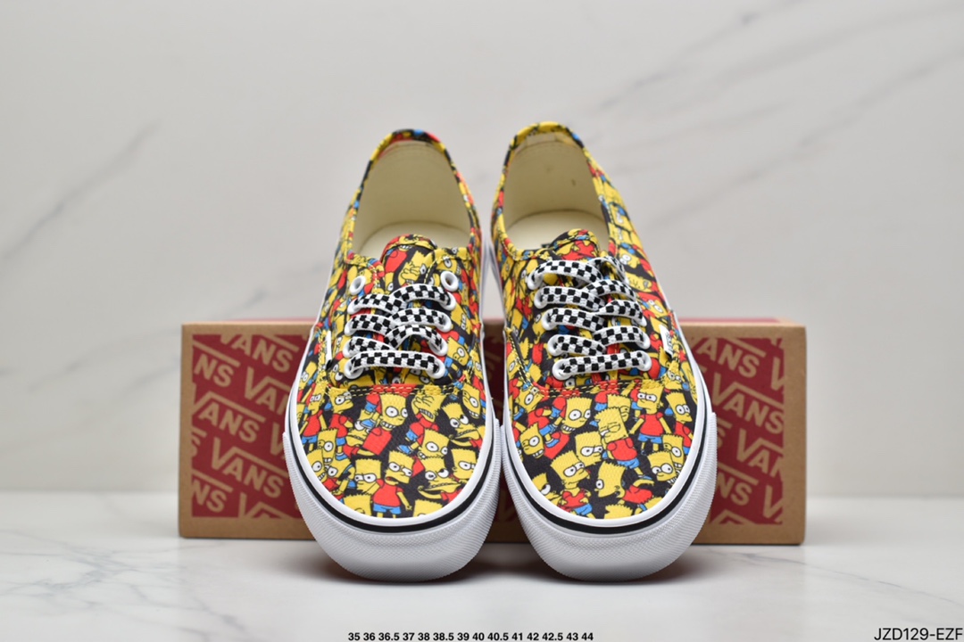 True standard The Simpsons Vans joint Authentic Simpsons low-top casual canvas shoes