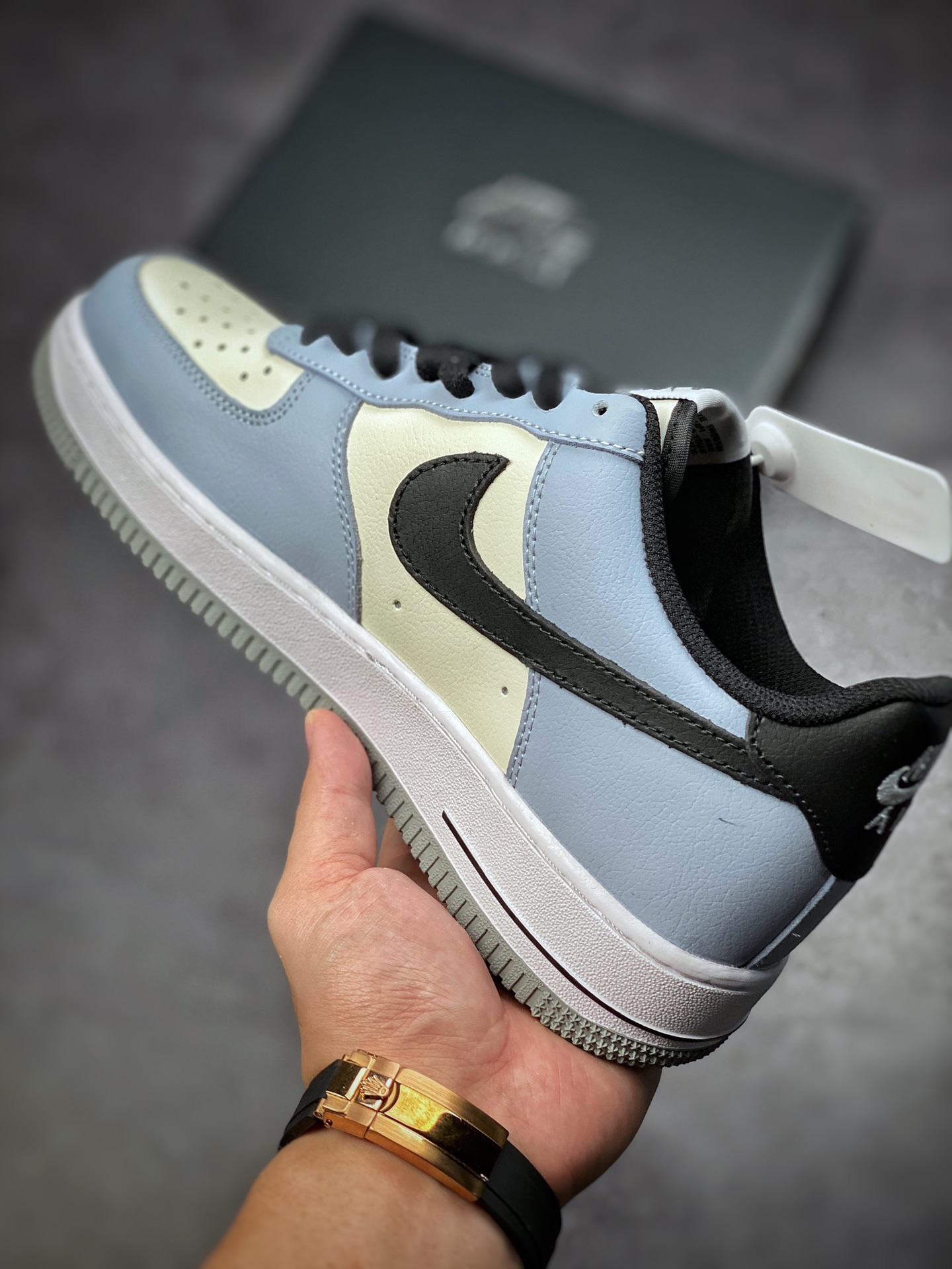 200  Nike Air Force 1 Low 07 米黑蓝 原楦头原纸板 CW2288-120