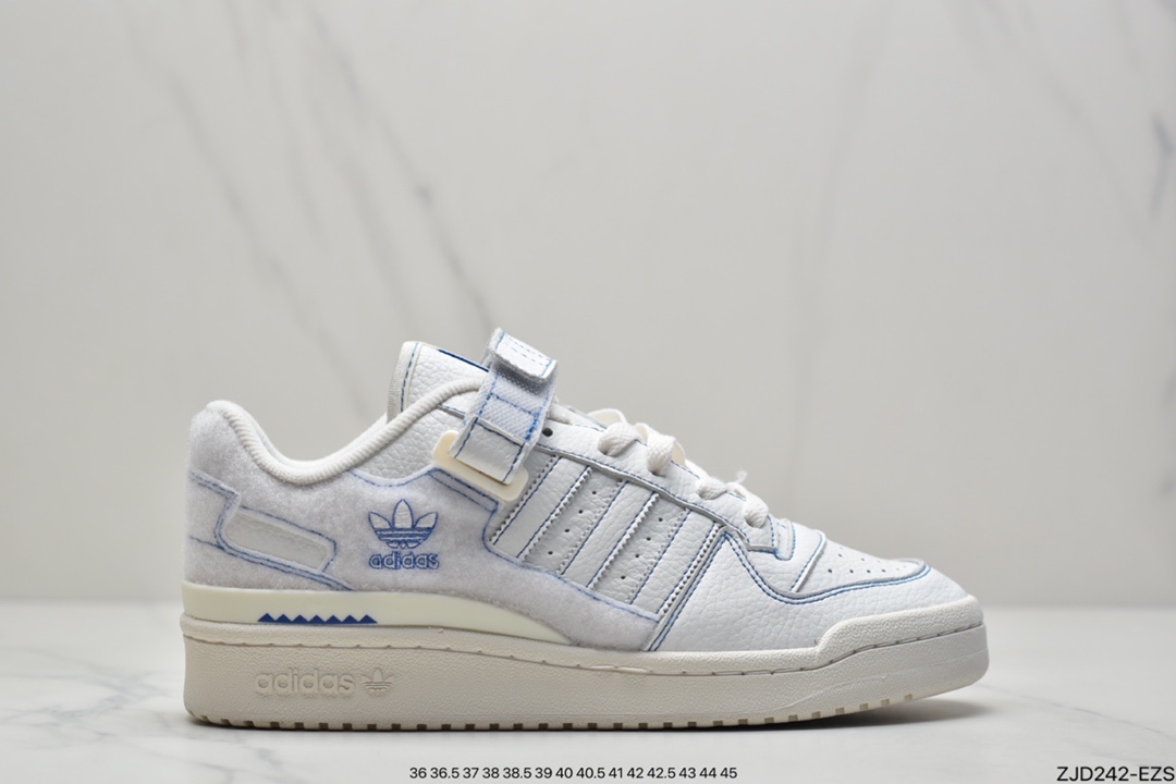 240 Adidas三叶草 Originals Forum 84 Low 罗马系列魔术贴低帮复古系GX1018