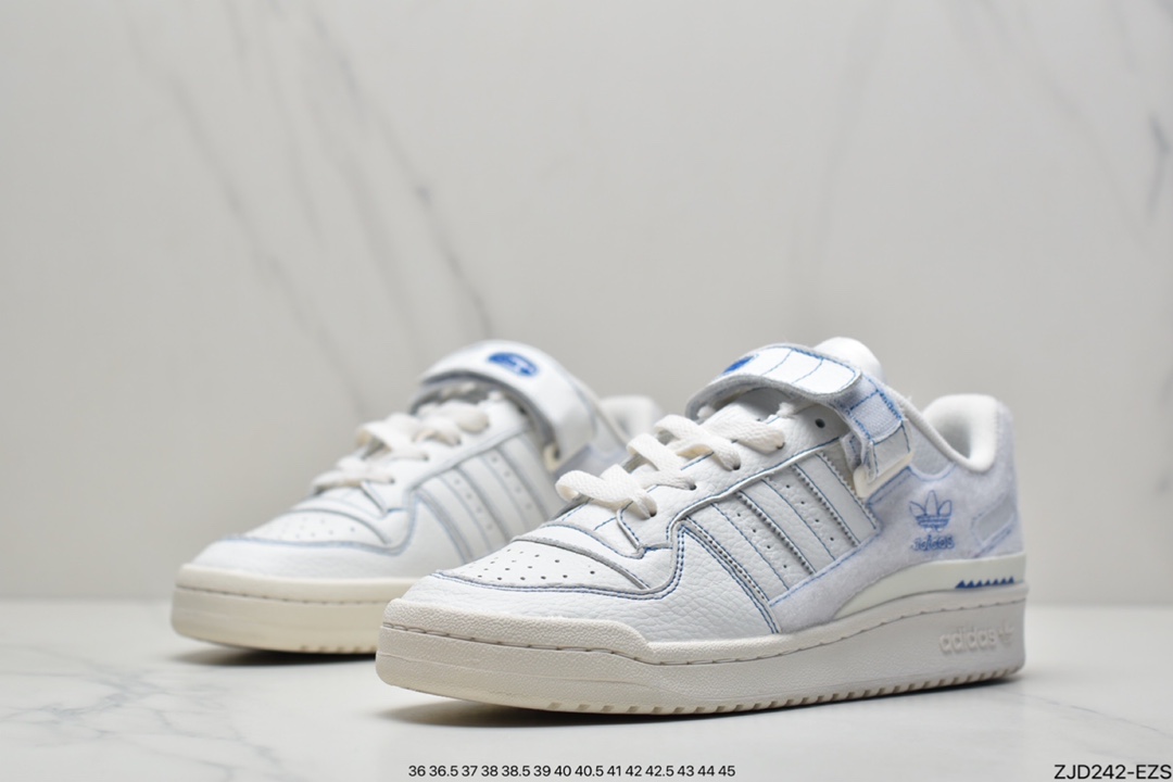 240 Adidas三叶草 Originals Forum 84 Low 罗马系列魔术贴低帮复古系GX1018