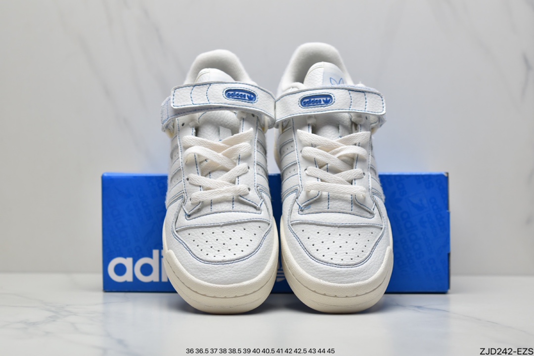 240 Adidas三叶草 Originals Forum 84 Low 罗马系列魔术贴低帮复古系GX1018