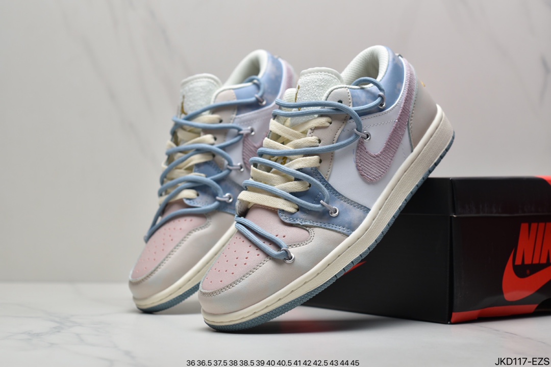 160 真标耐克Nike Air Jordan 1 Low GS”Light Arctic Pink”AJ1乔丹一代低帮经典复古文化休闲运动篮球鞋 DQ5092-651