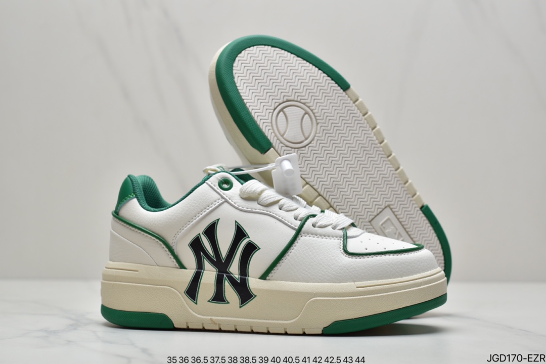 MLB Chunky Liner New York Yankees senior shoes series low-top dad style lightweight heightened thick-soled jogging shoes 3ASXCA12N-50WHS