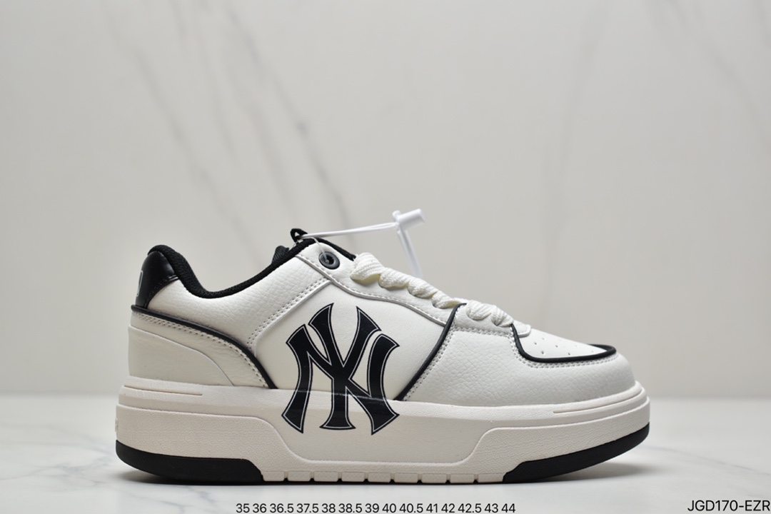 MLB Chunky Liner New York Yankees senior shoes series low-top dad style lightweight heightened thick-soled jogging shoes 3ASXCA12N-50WHS