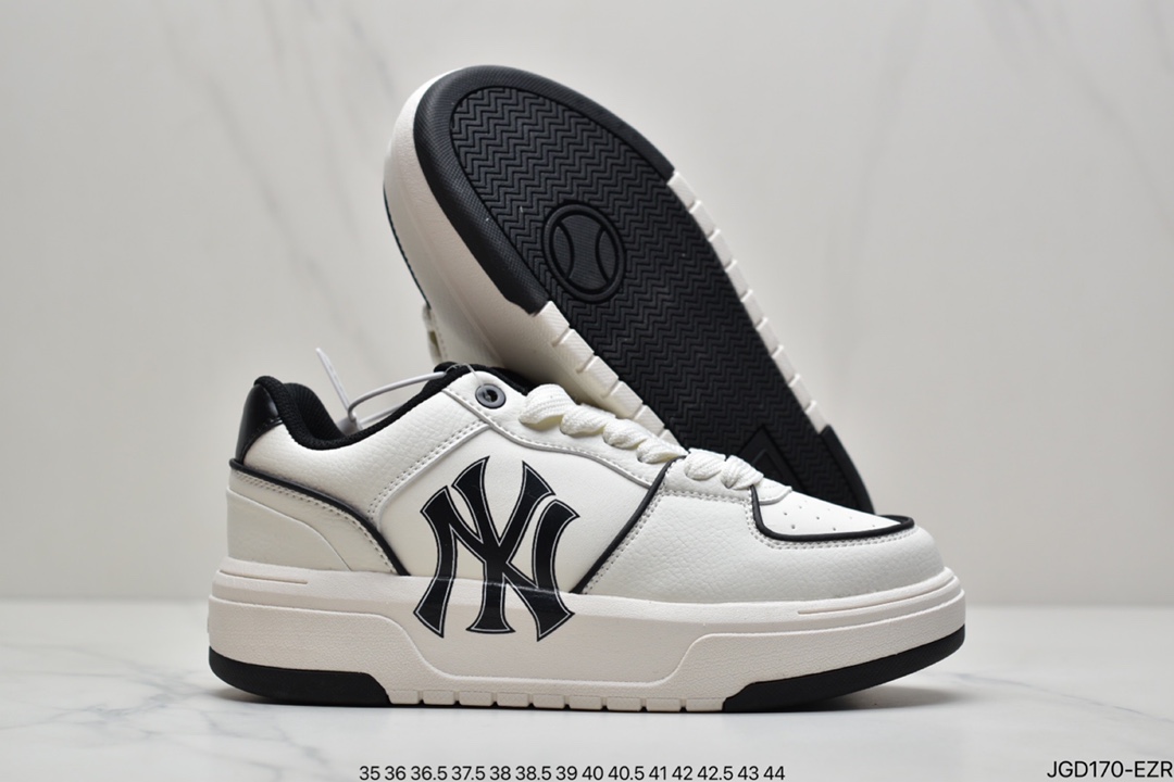 MLB Chunky Liner New York Yankees senior shoes series low-top dad style lightweight heightened thick-soled jogging shoes 3ASXCA12N-50WHS