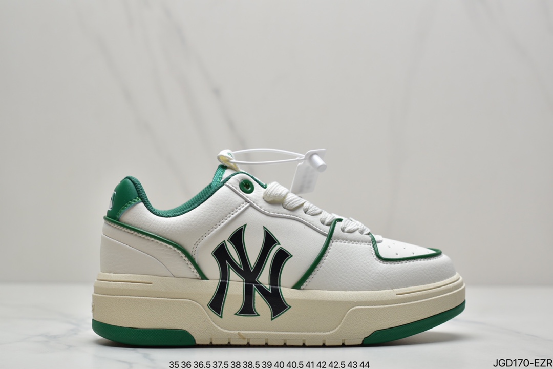 MLB Chunky Liner New York Yankees senior shoes series low-top dad style lightweight heightened thick-soled jogging shoes 3ASXCA12N-50WHS