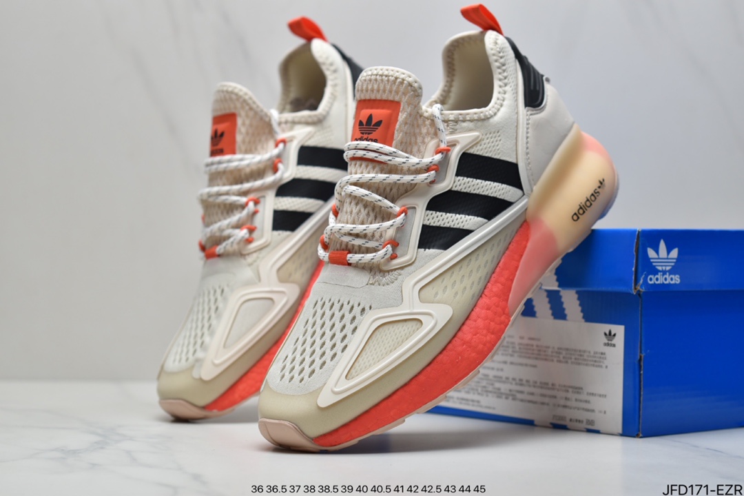 Adidas Originals ZX 2K Boost New Popcorn Cushioned Casual Sneakers