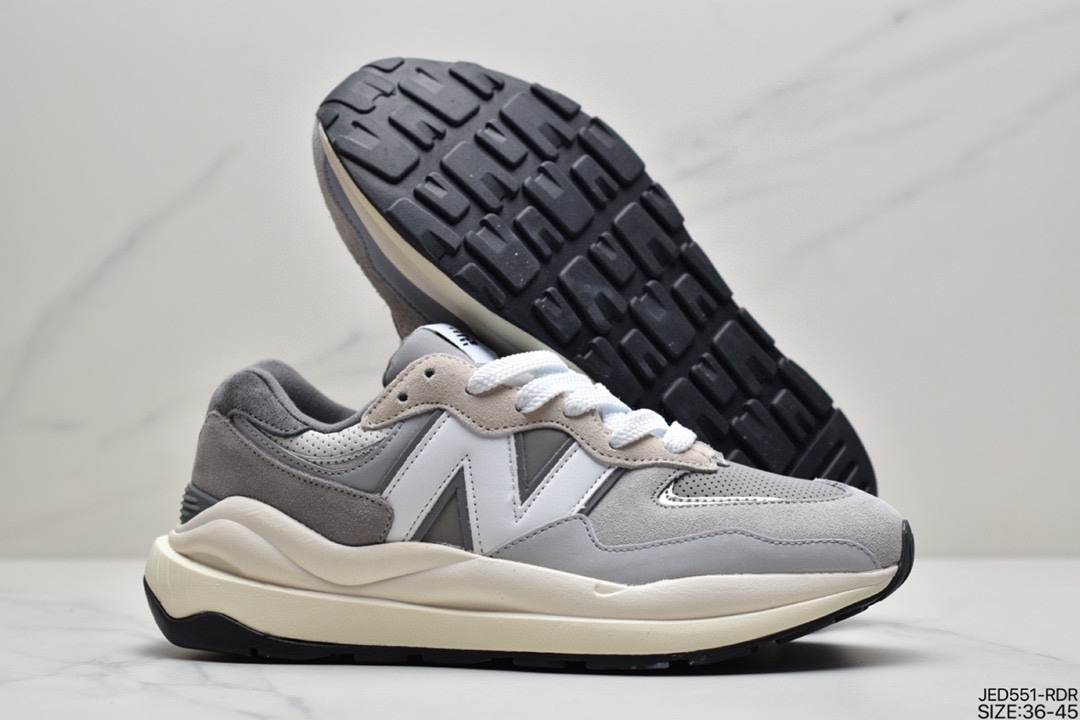 NBNew Balance M5740 Series Retro Daddy Style Jogging Shoes ”Black Midnight Blue Silver Gray White Powder” W5740TA