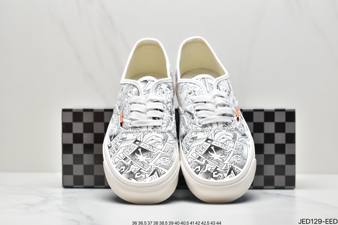 Vans Vault x SNS Edition Black & White Illustration Beach Print Sneakers