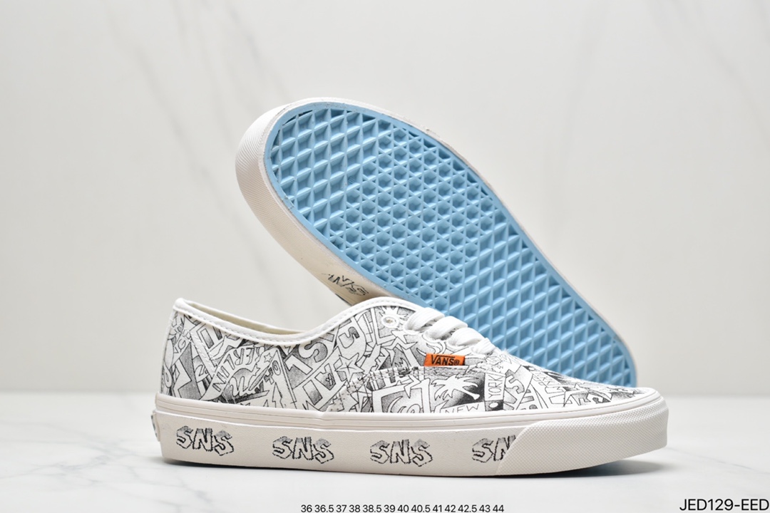 Vans Vault x SNS Edition Black & White Illustration Beach Print Sneakers