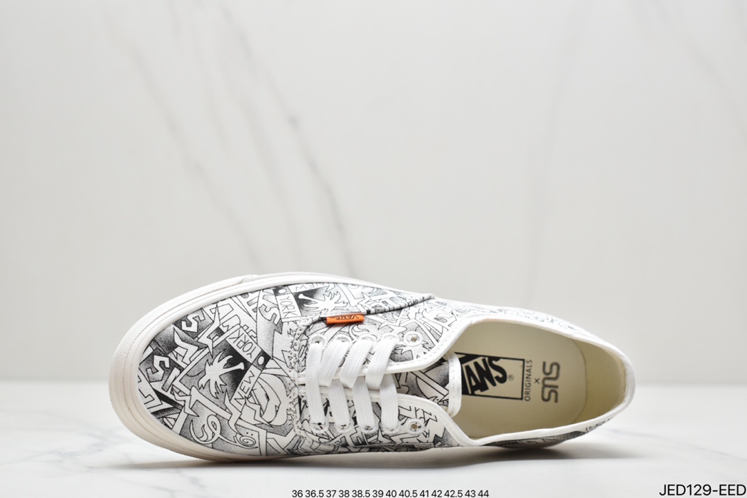 Vans Vault x SNS Edition Black & White Illustration Beach Print Sneakers