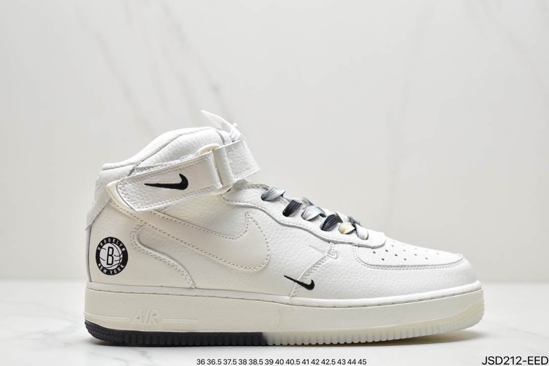 200 耐克Nike Air Force 1’07 QS”Summit White/Orange/Blue Swooshes”空军一号高帮CT1989-113