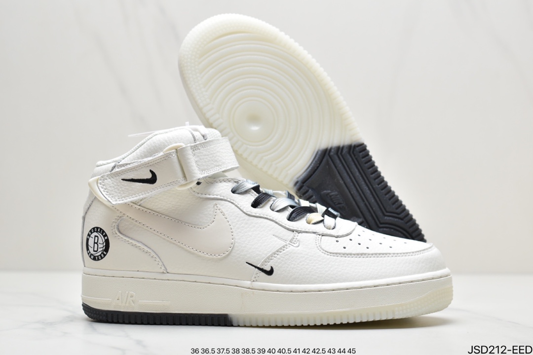 200 耐克Nike Air Force 1’07 QS”Summit White/Orange/Blue Swooshes”空军一号高帮CT1989-113