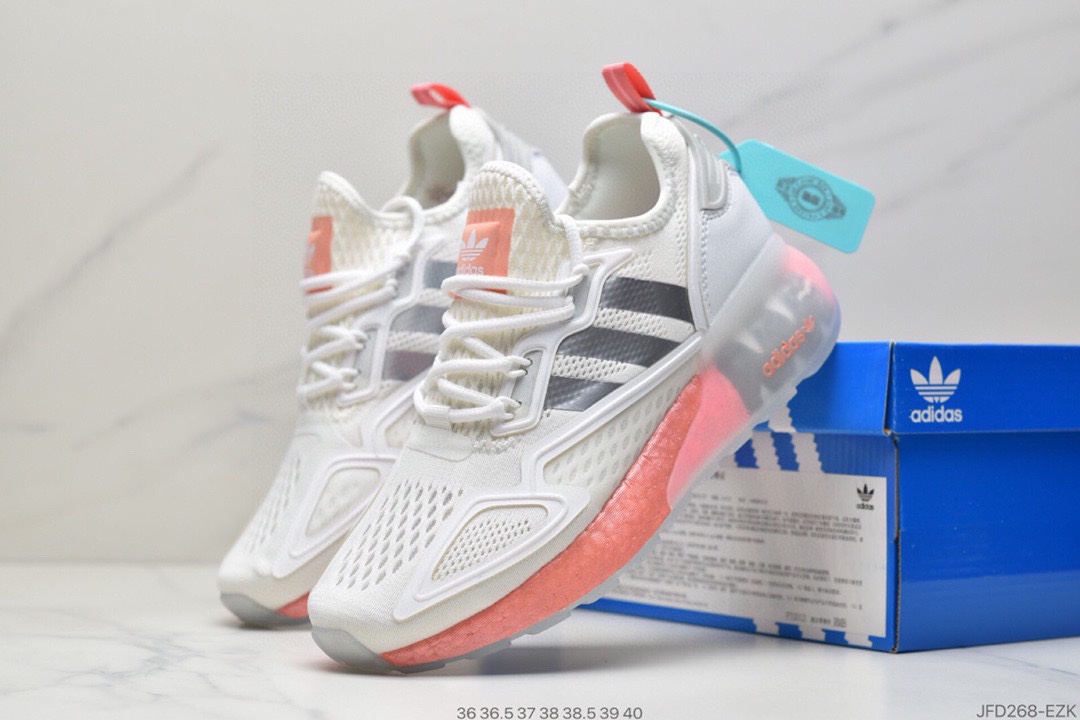 Adidas Originals ZX 2K Boost New Popcorn Cushioning Casual Sports Running Shoes CQ2768