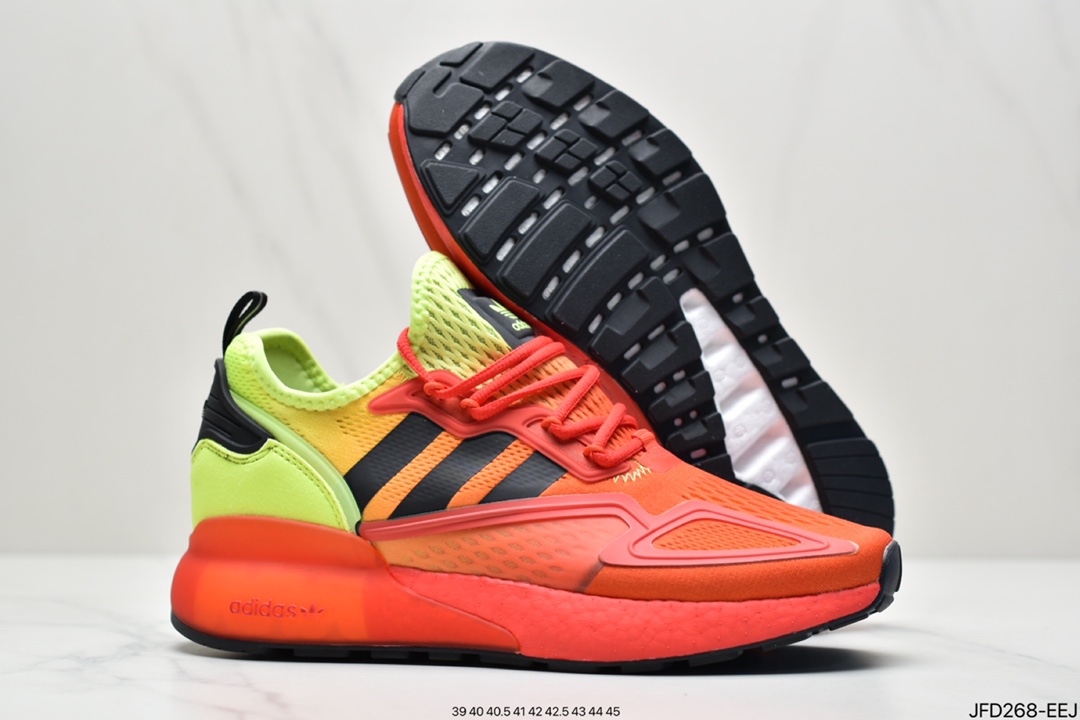 Adidas Originals ZX 2K Boost New Popcorn Cushioned Casual Sneakers