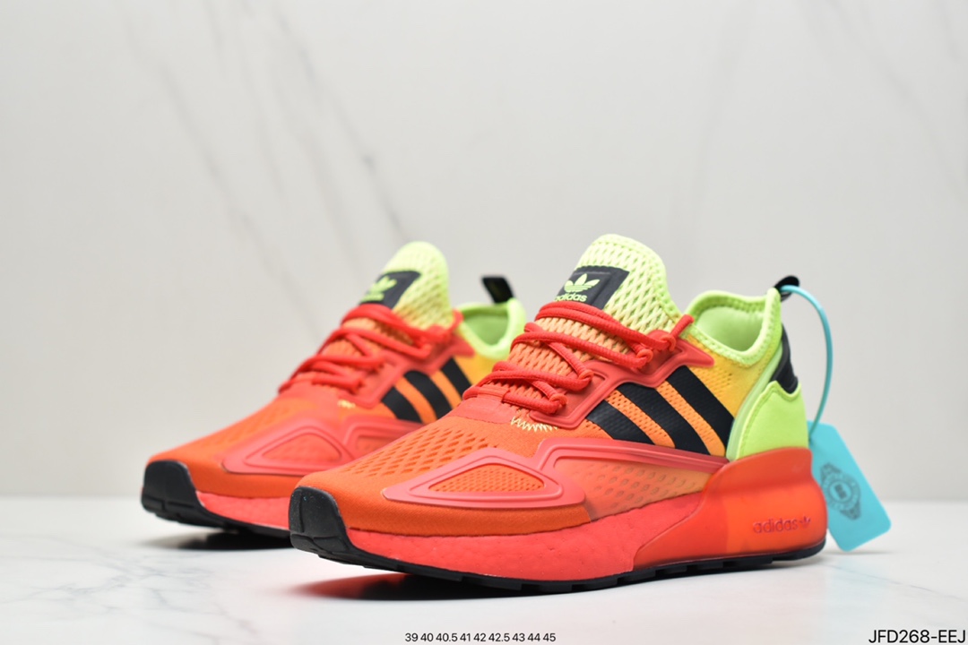 Adidas Originals ZX 2K Boost New Popcorn Cushioned Casual Sneakers