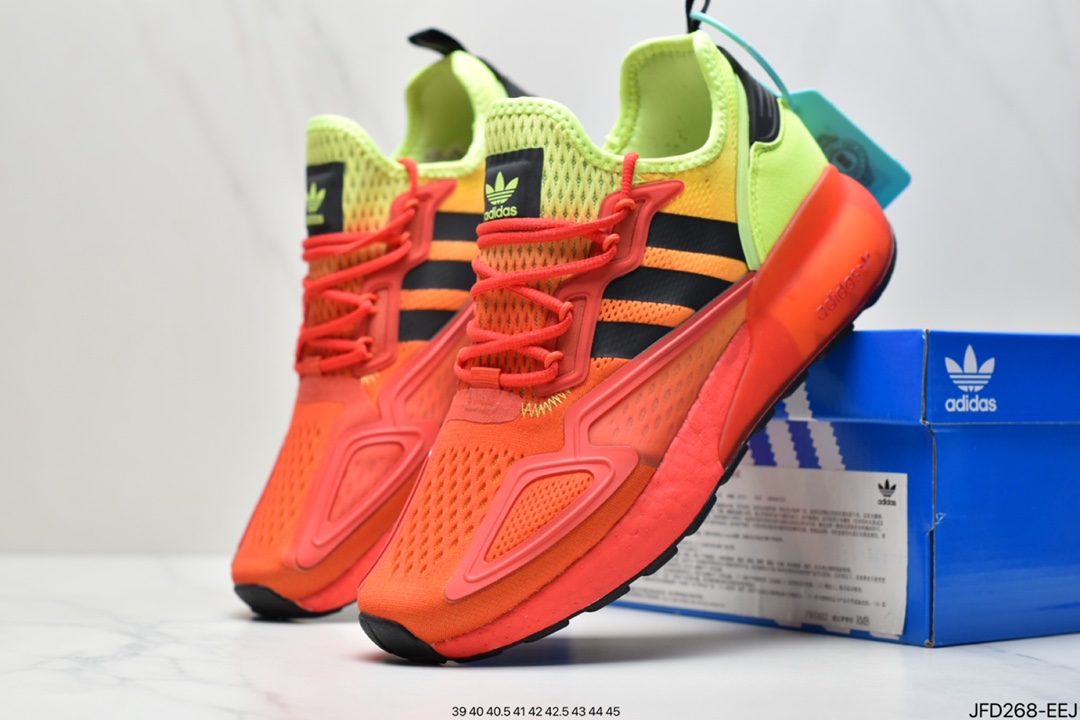 Adidas Originals ZX 2K Boost New Popcorn Cushioned Casual Sneakers