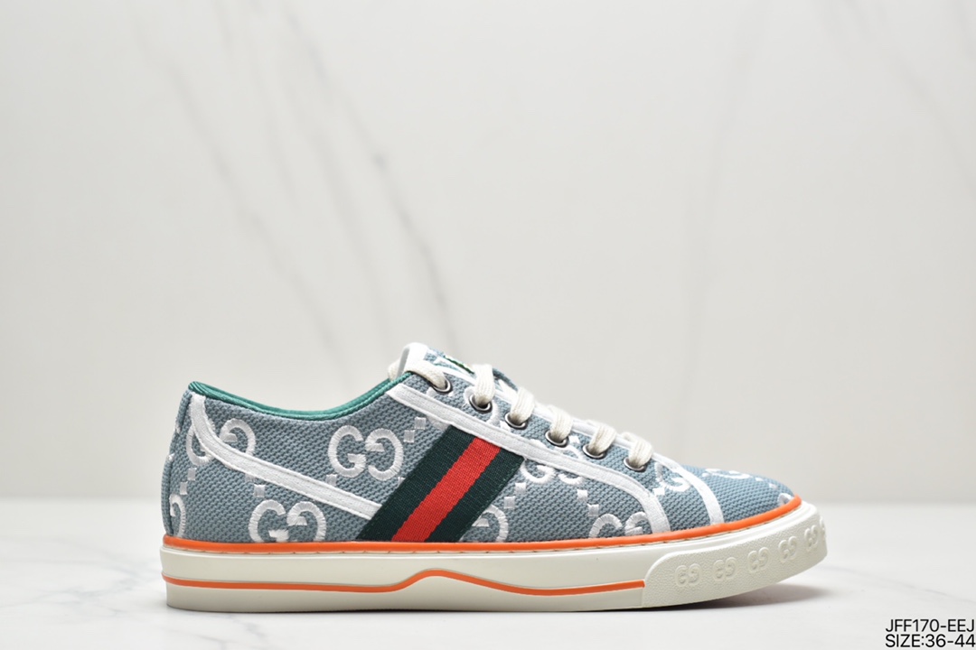 GUCCI Tennis 1977 Print Sneaker canvas print retro casual sports shoes 606111 H0T10 988H