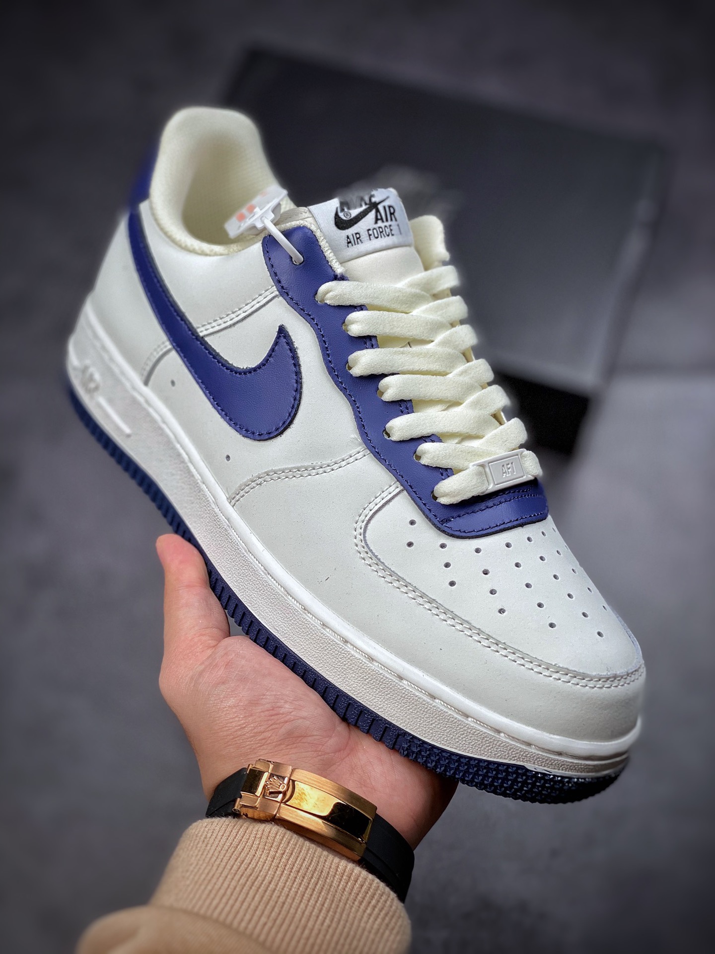 220 Nike Air Force 1 Low 07 米蓝拼接 原楦头原纸板 AL2236-106